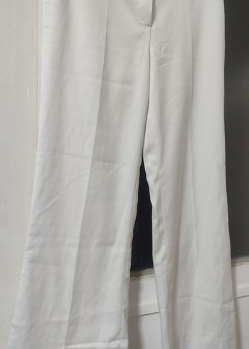 Beyaz Kadın Kumaş Pantolon - Görsel 2