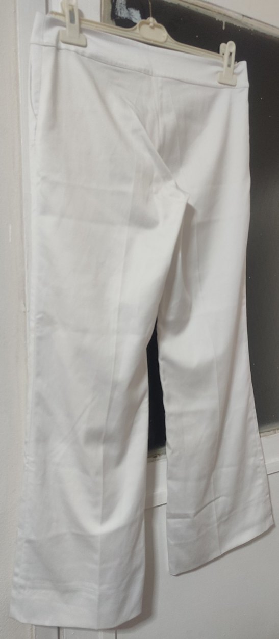 Beyaz Kadın Kumaş Pantolon - Görsel 3