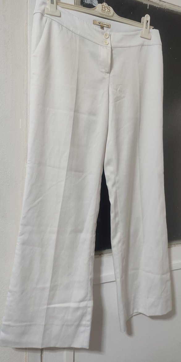 Beyaz Kadın Kumaş Pantolon - Görsel 2