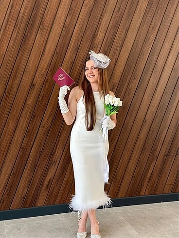 Gelin Nikah Şapkası ve eldiveni