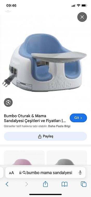 Bumbo mama sandalyesi