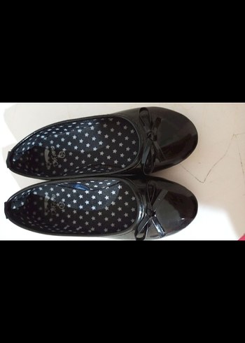 siyah kız çocuk babet ayakkabı 31 numara - Görsel 2