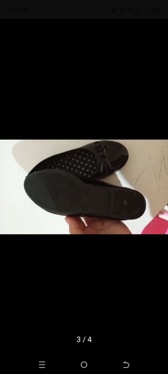 siyah kız çocuk babet ayakkabı 31 numara - Görsel 3