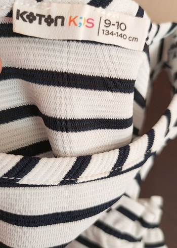 Çizgili Askılı 9-10 yaş elbise - Görsel 3