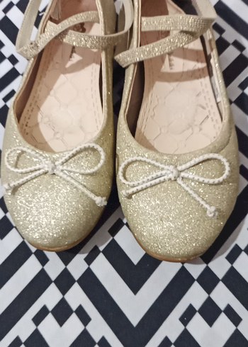 Kız Çocuk Bej Balerin Ayakkabı - Görsel 3