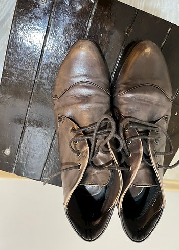 Zara Kahverengi Deri kadın bot çok rahat