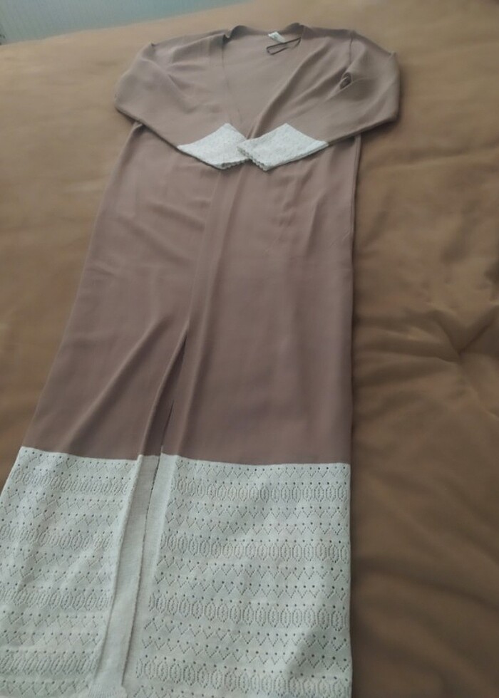 Dantel uçlu triko hırka  - Görsel 4