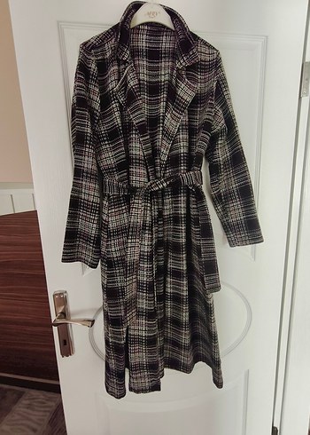 Düğmeli, Uzun, Salaş Kadın Kaban - Görsel 3