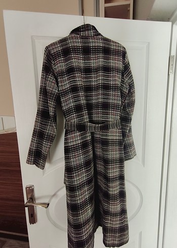 Düğmeli, Uzun, Salaş Kadın Kaban - Görsel 4