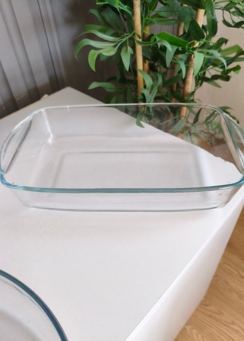 ikili urun Mavi Cam Yuvarlak ve Dikdörtgen Fırın Kabı. - Görsel 3