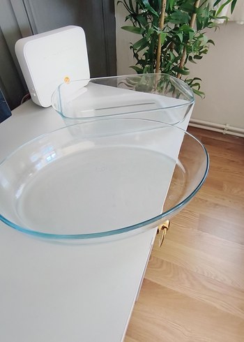 ikili urun Mavi Cam Yuvarlak ve Dikdörtgen Fırın Kabı. - Görsel 2