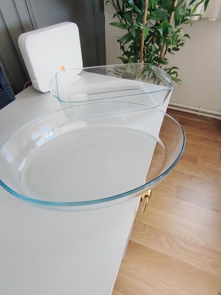 ikili urun Mavi Cam Yuvarlak ve Dikdörtgen Fırın Kabı. - Görsel 2