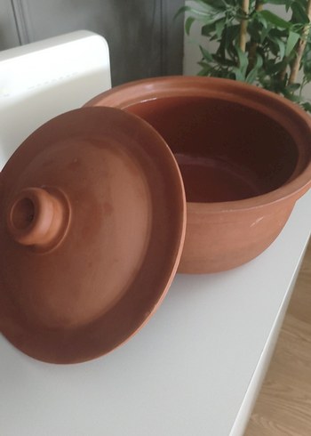 Koyu Bej Toprak Güveç Tenceresi. - Görsel 4