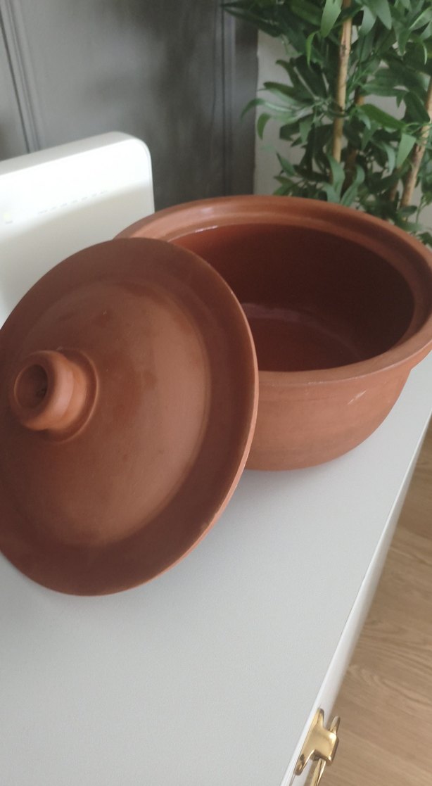 Koyu Bej Toprak Güveç Tenceresi. - Görsel 4