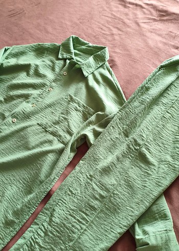 Yeşil Keten takım ikili - Görsel 2