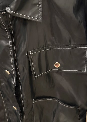 Siyah Kadın İnce Ceket - Görsel 3