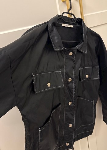 Siyah Kadın İnce Ceket - Görsel 2