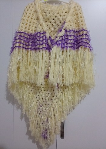 Mor Nakışlı Bohem Kız Panço - Görsel 2