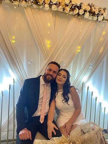 m Beden beyaz Renk Söz isteme nikah elbisesi