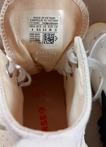 36 Beden beyaz Renk Temiz,Orijinal, Converse Run Star Motion