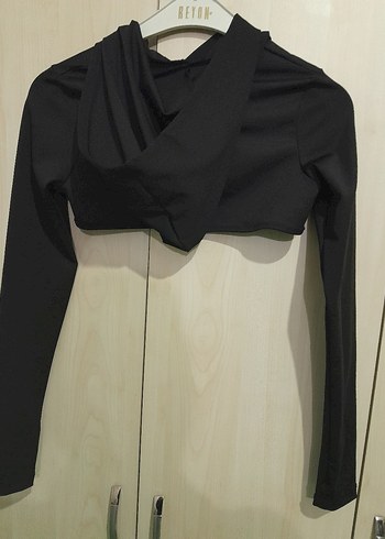 Diğer yexech kapşonlu spor crop
