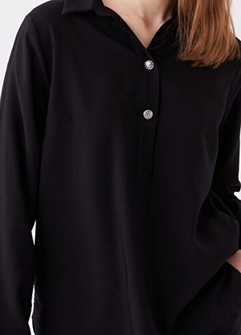 Gömlek yaka bluz - Görsel 2