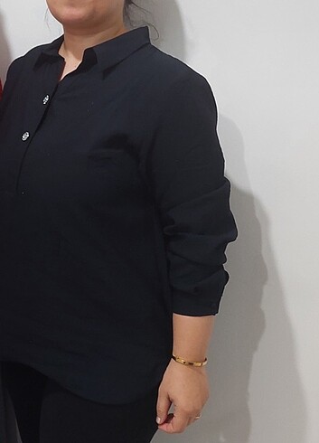 Gömlek yaka bluz - Görsel 3