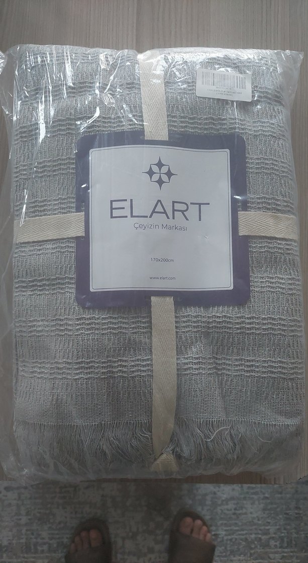 Elart Gri Düz Desen Koltuk Örtüsü - Görsel 4