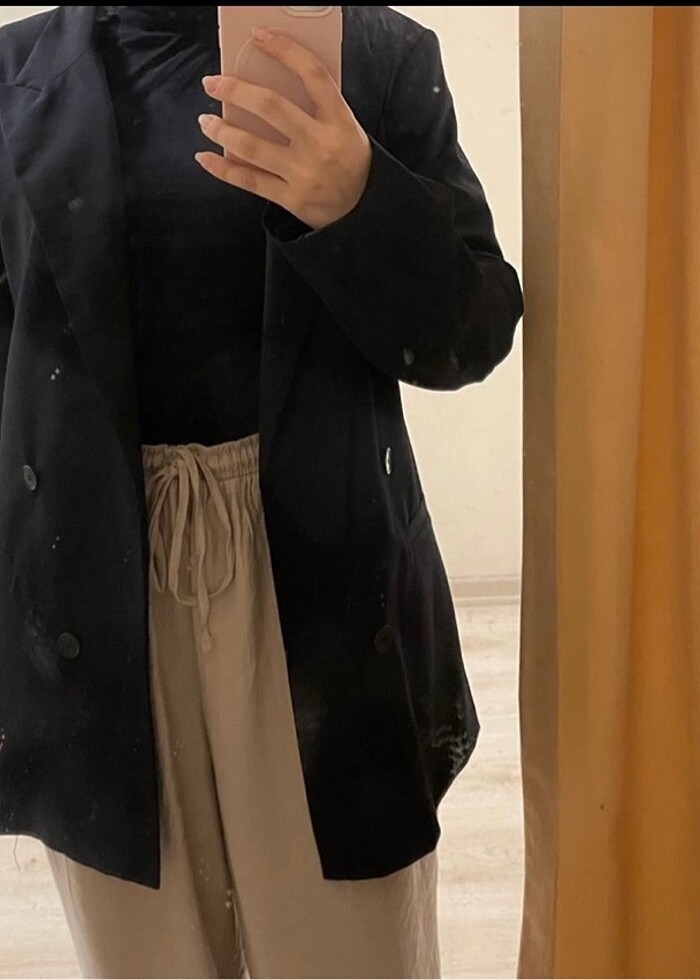 Blazer siyah bershka - Görsel 2