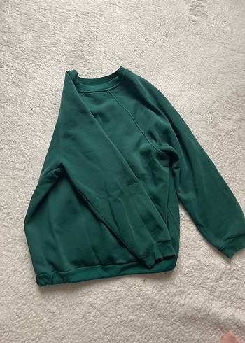 Kadın Yeşil Basic Sweatshirt - Görsel 2