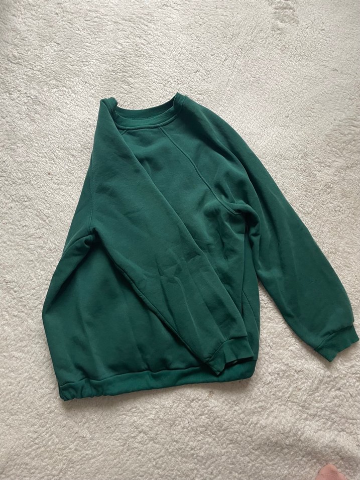 Kadın Yeşil Basic Sweatshirt - Görsel 2