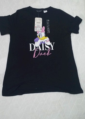 LC Waikiki kadın Siyah Daisy Duck Baskılı Tişört