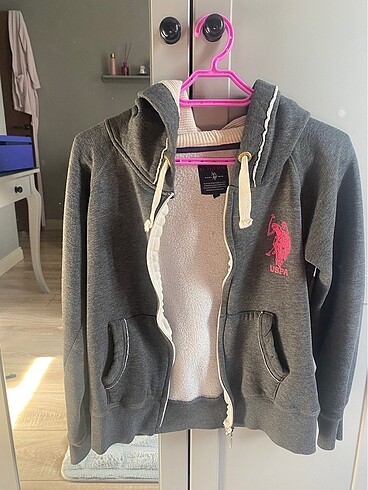 Polo Gri Kapüşonlu Sweatshirt