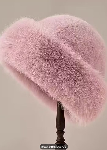 Bej Kürk Detaylı Kadın Şapka - Görsel 6