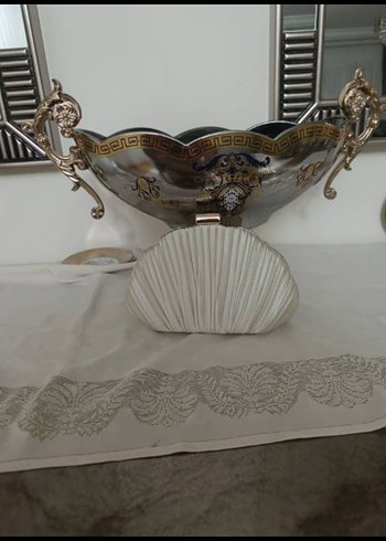 Beyaz Pilili Kadın Abiye Çanta - Görsel 8