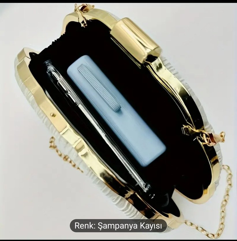 Beyaz Pilili Kadın Abiye Çanta - Görsel 5