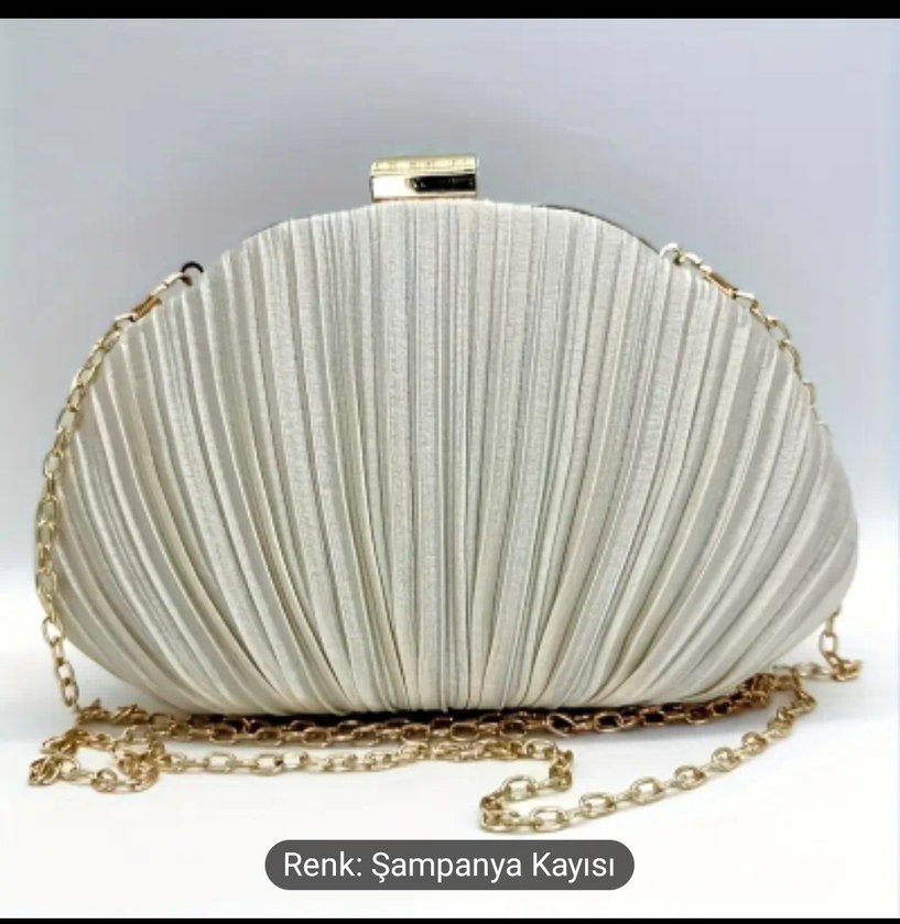 Beyaz Pilili Kadın Abiye Çanta - Görsel 3