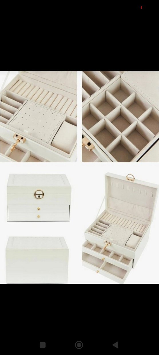 3 Katlı Beyaz Makyaj Düzenleyici Kutusu - Görsel 2