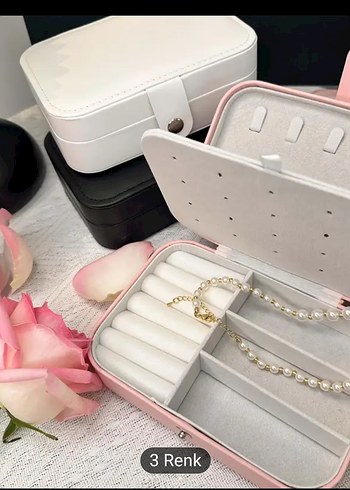 Pembe Pastel Takı ve Makyaj Organizer Kutusu - Görsel 5