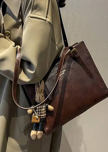 Beden Vintage Şık Acı Kahve Kol Çantası