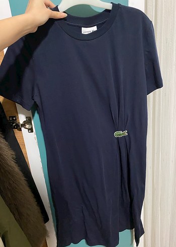 Düğmeli Lacoste Lacivert Elbisesi - Görsel 2