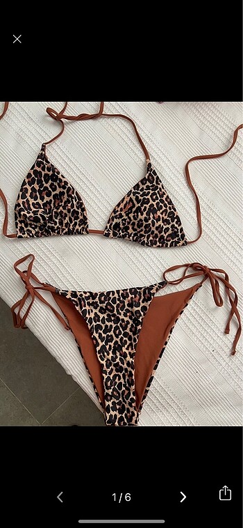 Leopar Desenli Bikini Takımı