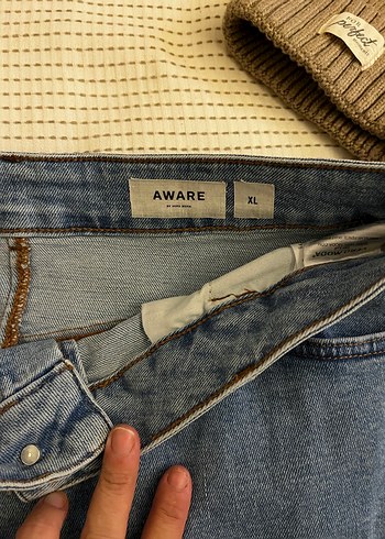 Düğmeli Midi Kot Etek - Görsel 2