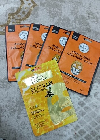 4lü beauty yüz nemlendirici maske kırışıklık karşıtı maske hediy