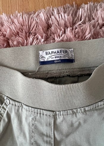 Haki Keten Kemerli Rahat Kesim Kadın Kapri - Görsel 3