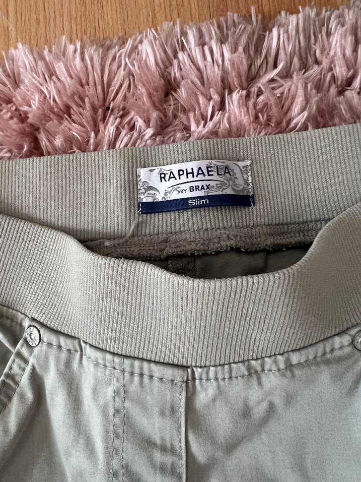 Haki Keten Kemerli Rahat Kesim Kadın Kapri - Görsel 3