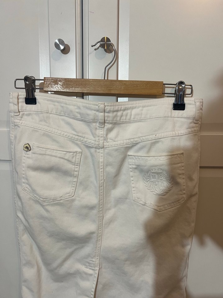 Polo Beyaz Denim Midi Mini Etek - Görsel 3