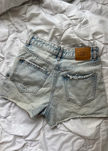 xs Beden Stradivarius Mavi Mini Denim Şort