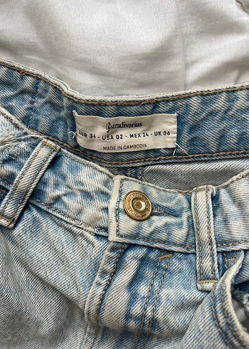 Stradivarius Stradivarius Mavi Mini Denim Şort
