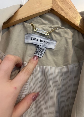 ZARA Bej Düğmeli Midi Keten Trençkot - Görsel 3